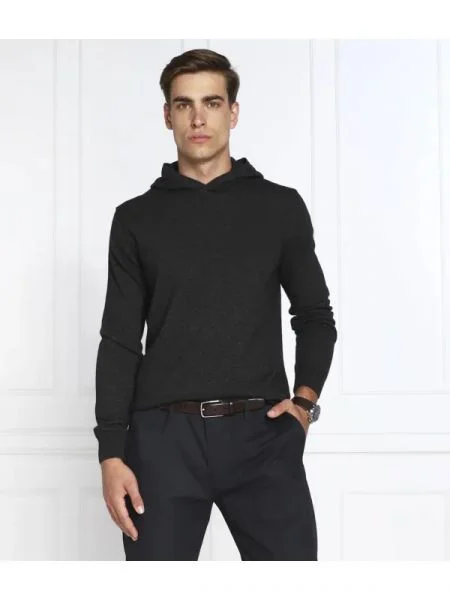 Oscar Jacobson Pulover cu adaos de lână și cașmir gri