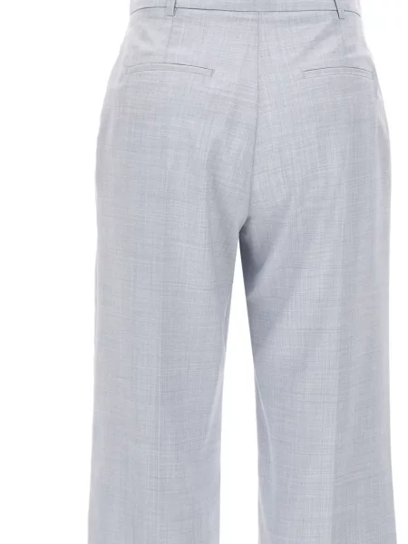 Spodnie Eleventy plisowane niebieskie