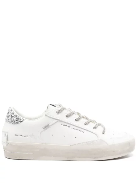 Kožne tenisice Crime London bijela