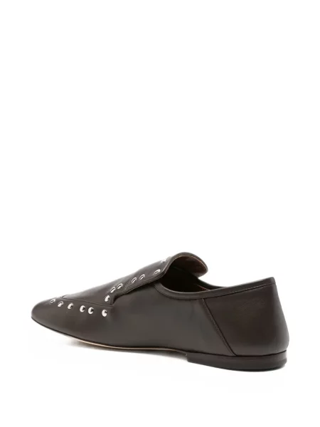 Pantofi loafer Wales Bonner din piele cu tepi maro