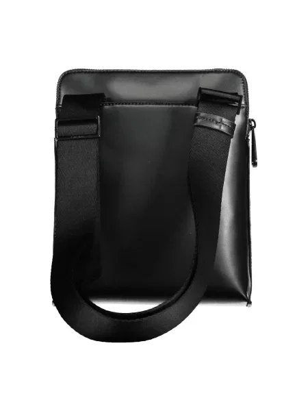 Lniana torba crossbody Calvin Klein czarna