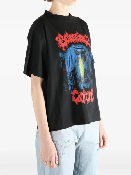 Grafic tricou Balenciaga negru