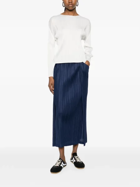 Top Pleats Please Issey Miyake plisat alb