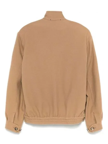Vlněná bomber bunda Paul Smith hnědá