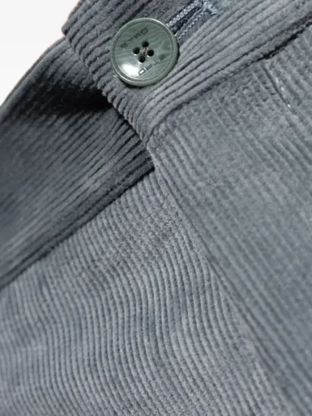 Pantaloni Etro de catifea cord albastru