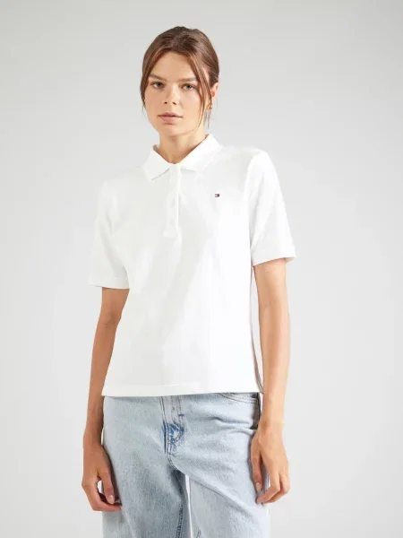 Tommy Hilfiger Polo majica Écru Regular Fit bela