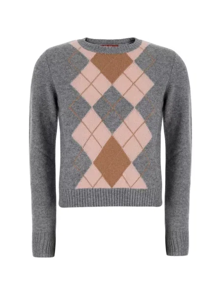 Pulover Max Mara cu model argyle gri