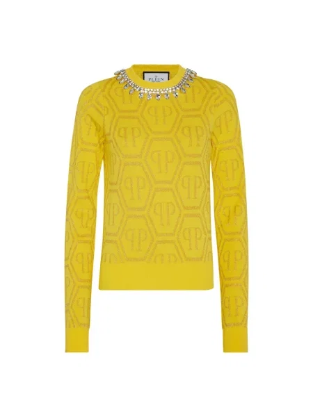 Sweter Philipp Plein żółty