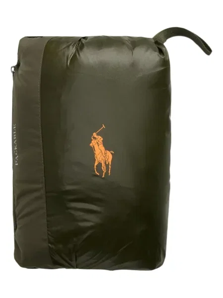 Ριγέ polo Polo Ralph Lauren με κουκούλα με αυτόγραφο λευκό