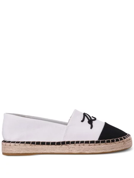 Espadrile Karl Lagerfeld cu broderie alb