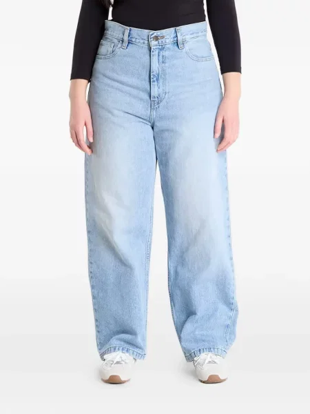 Blugi Carhartt Wip cu autograf albastru