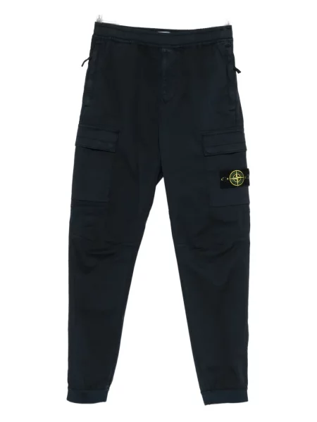Keprové cargo kalhoty Stone Island s kamínky modré