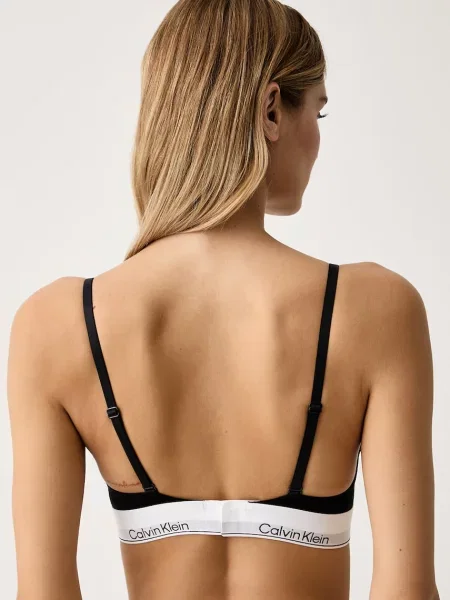 Calvin Klein Underwear podprsenka s bavlnou čierna