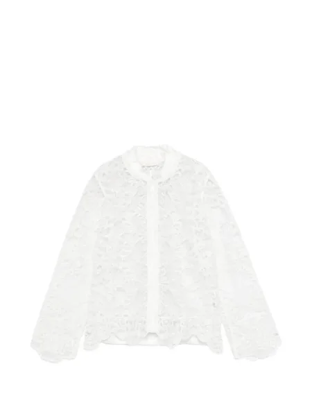 Geacă Maurizio Braschi din dantelă alb