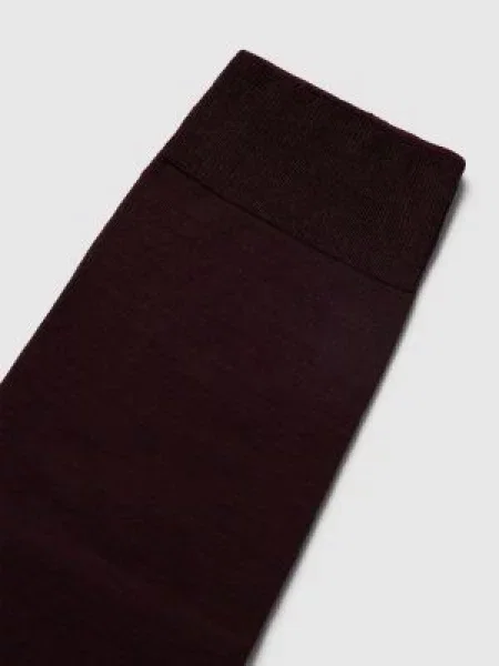 Podkolanówki z dodatkiem żywej wełny model ‘ClimaWool’ Falke bordowe