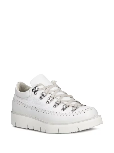 Кожени маратонки Fracap с връзки бяло