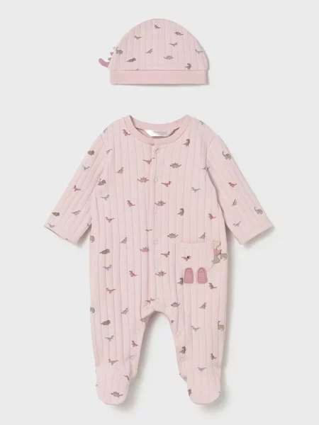 Mayoral Newborn Dupačky a detská čiapočka ružová
