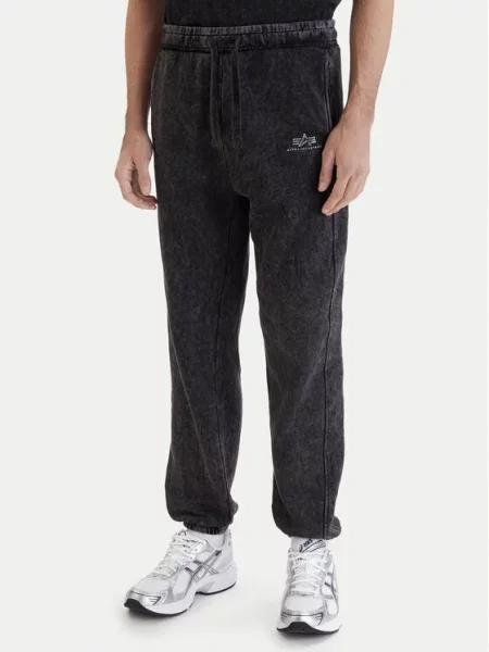 Teplákové kalhoty Alpha Industries černé