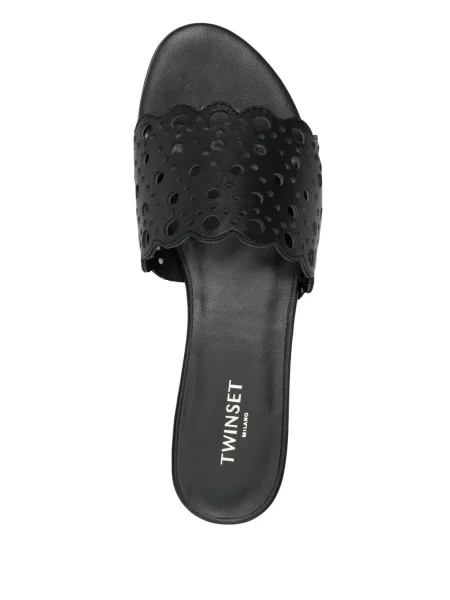 Sandale Twinset fără toc slip-on negru