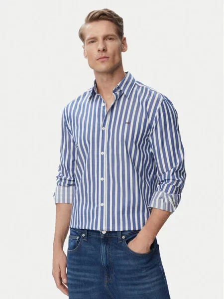Tommy Jeans Marškiniai Šviesiai mėlyna