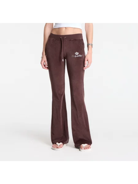 Sporty&Rich Pantaloni de trening Sporty $ Rich x Juicy Couture | flare fit maro
