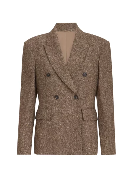 Sacou Brunello Cucinelli de lână maro