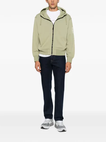 Hanorac cu glugă Stone Island cu imagine verde