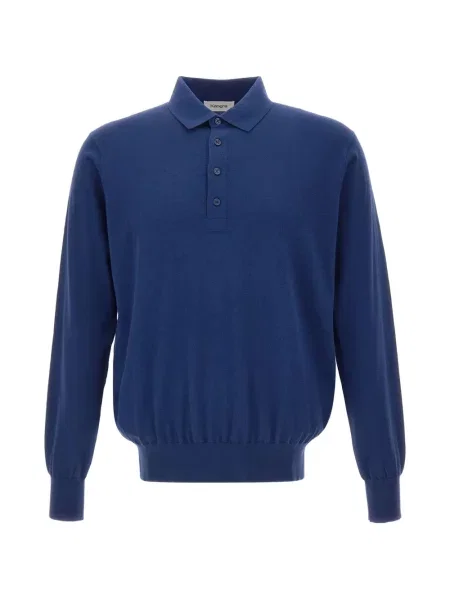 Lung tricou polo Kangra albastru