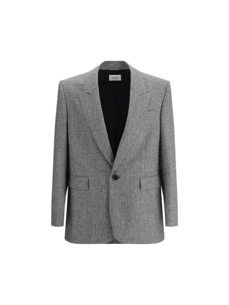 Marynarka Saint Laurent wełniana szara