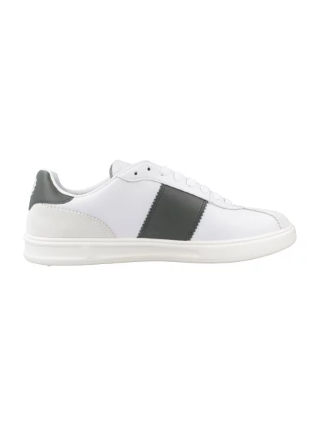 Pantofi Fred Perry din piele de căprioară alb