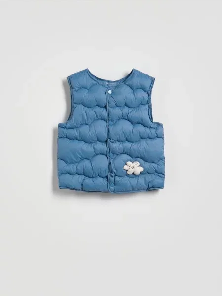 Reserved Жилет з вишивкою синій