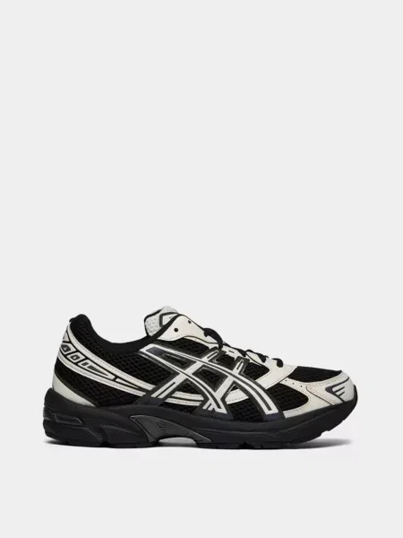 Кожаные кроссовки Asics черные