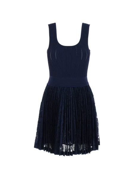 Rochie Simkhai din dantelă de costum cu nervuri albastru