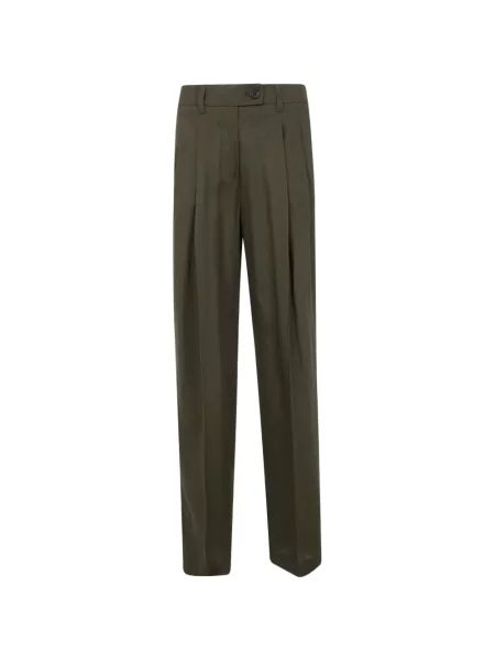 Pantaloni Twinset plisate verde