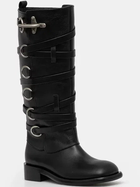 Шкіряні чоботи Andersson Bell Harness Boots на плоскому ходу чорний