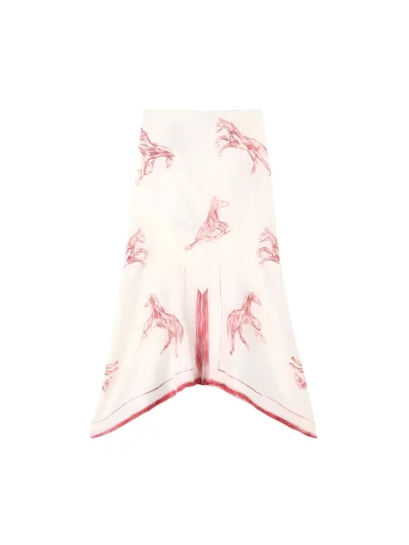 Jedwabna spódnica midi Róhe do kolan biała