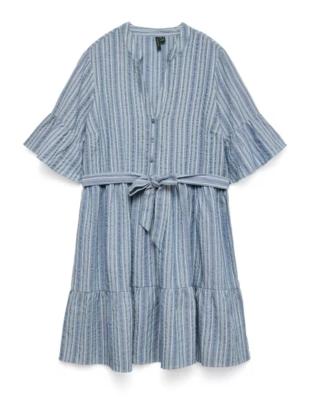 VERO MODA Rochie VMElena opal / albastru porumbel alb