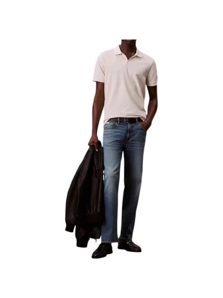 Tricou polo Calvin Klein Jeans bej