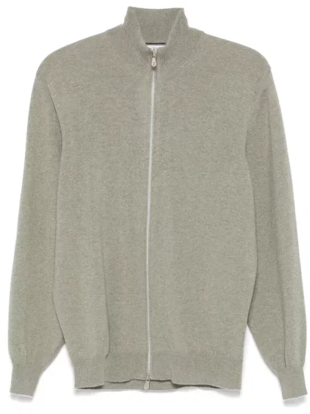 Kardigan Brunello Cucinelli z kaszmiru zielony