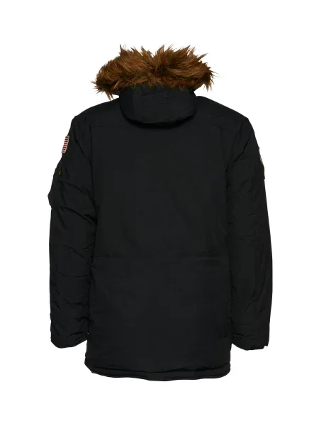 ALPHA INDUSTRIES Zimná bunda Polar / biela / červená čierna