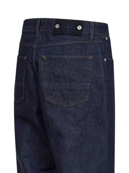 Traperice Stone Island s vezom dizajn s pet džepova plava