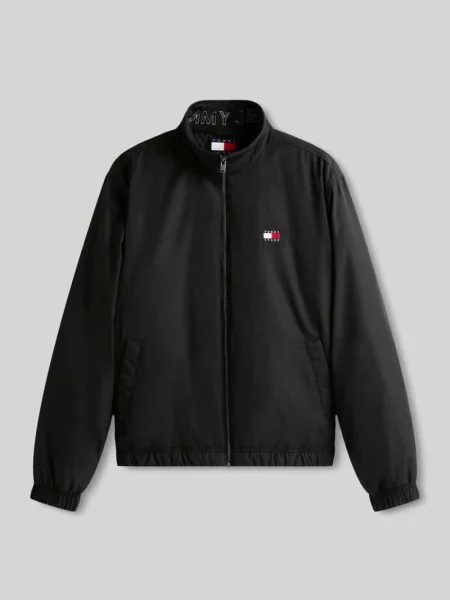 Bomberka o kroju relaxed fit ze stójką Tommy Jeans czarna