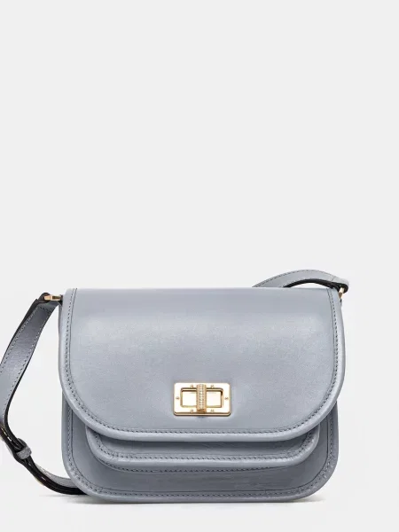 Usnjena torbica Geox FLAVRIE modra