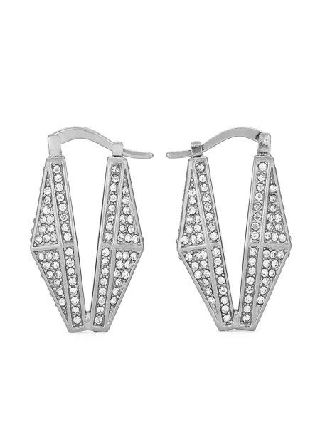 Cercei Jimmy Choo de cristal argintiu