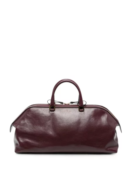 Geantă shopper Alberta Ferretti din piele violet