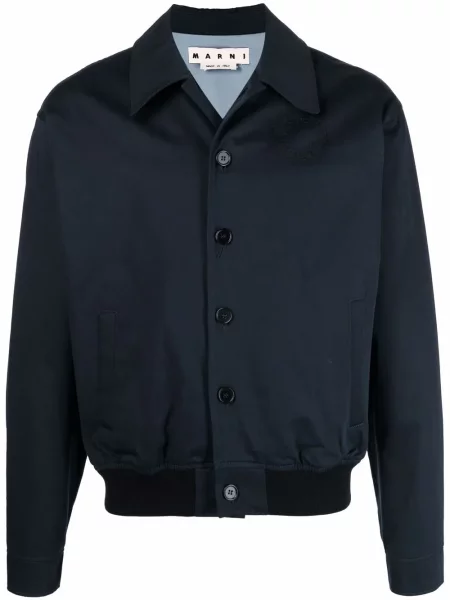 Geacă Marni cu broderie albastru