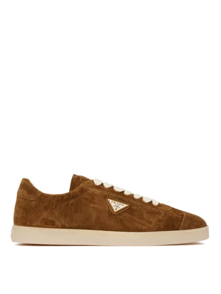 Sneakersy Prada zamszowe brązowe