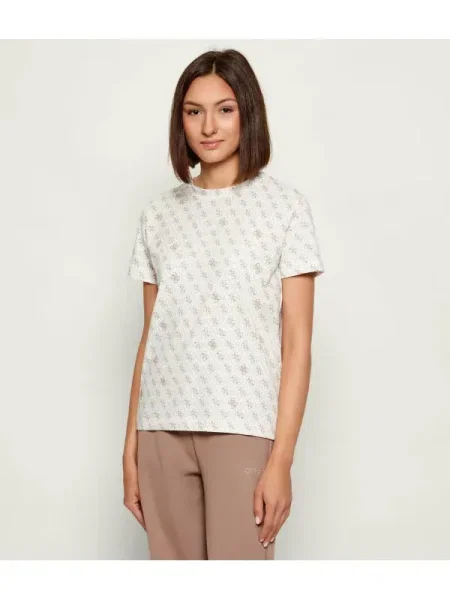 Tricou Guess Active cu tepi bej