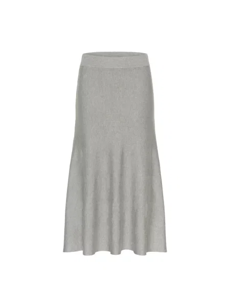 Spódnica midi Kaffe do kolan szara