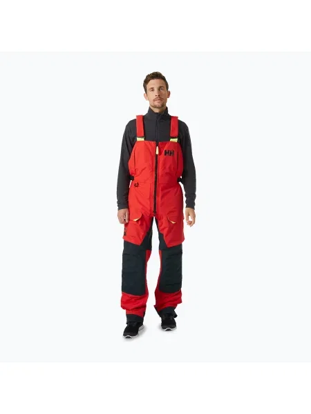Pantaloni de navigație pentru bărbați Helly Hansen Aegir Race Bib alert red roșu